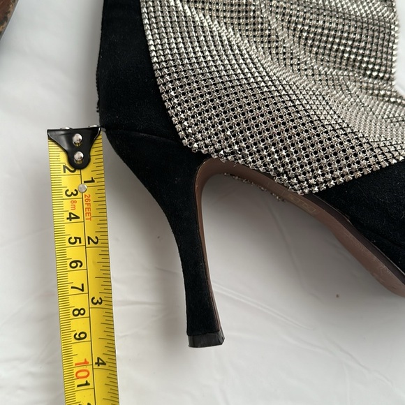 Jeffrey Campbell silver chain mail and black suede platform booties - Picture 9 of 10